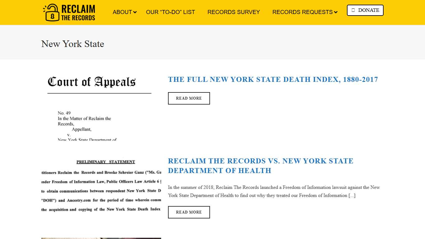 New York State Archives - Reclaim The Records