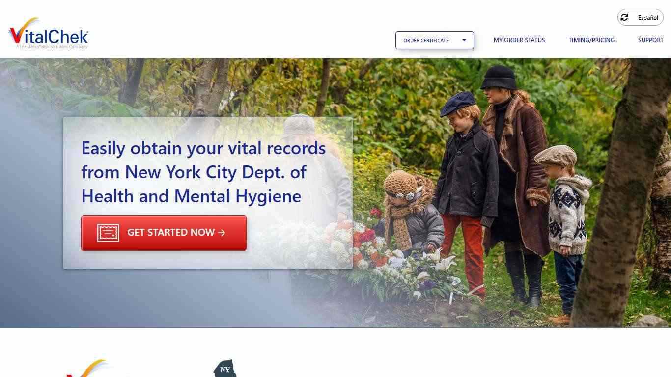 New York City Dept. of Health and Mental Hygiene (NY) | Order Certificates - VitalChek